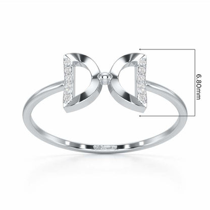 Delicate Knot Silver Ring - White Gold - Image 5