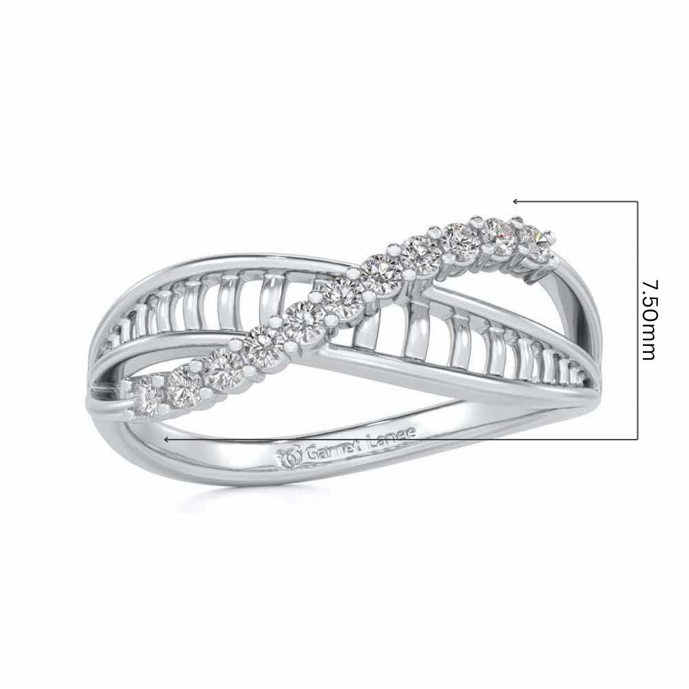Double Infinity Silver Ring - White Gold - Image 5