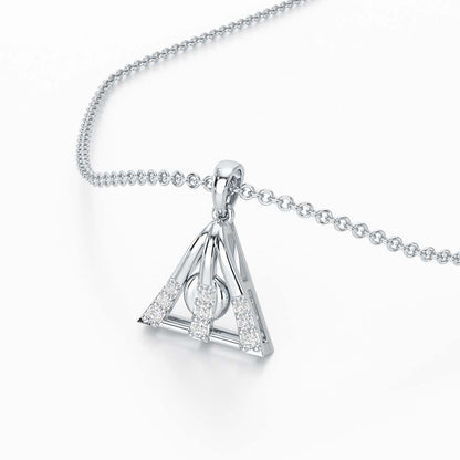 Pure Shine Silver Pendant - White Gold - Image 2