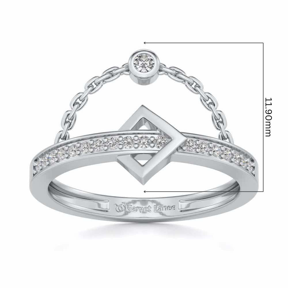 StrategicAlly Enchained Silver Ring - White Gold - Image 5