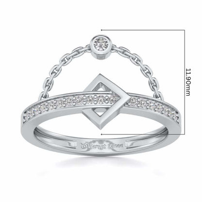 StrategicAlly Enchained Silver Ring - White Gold - Image 5