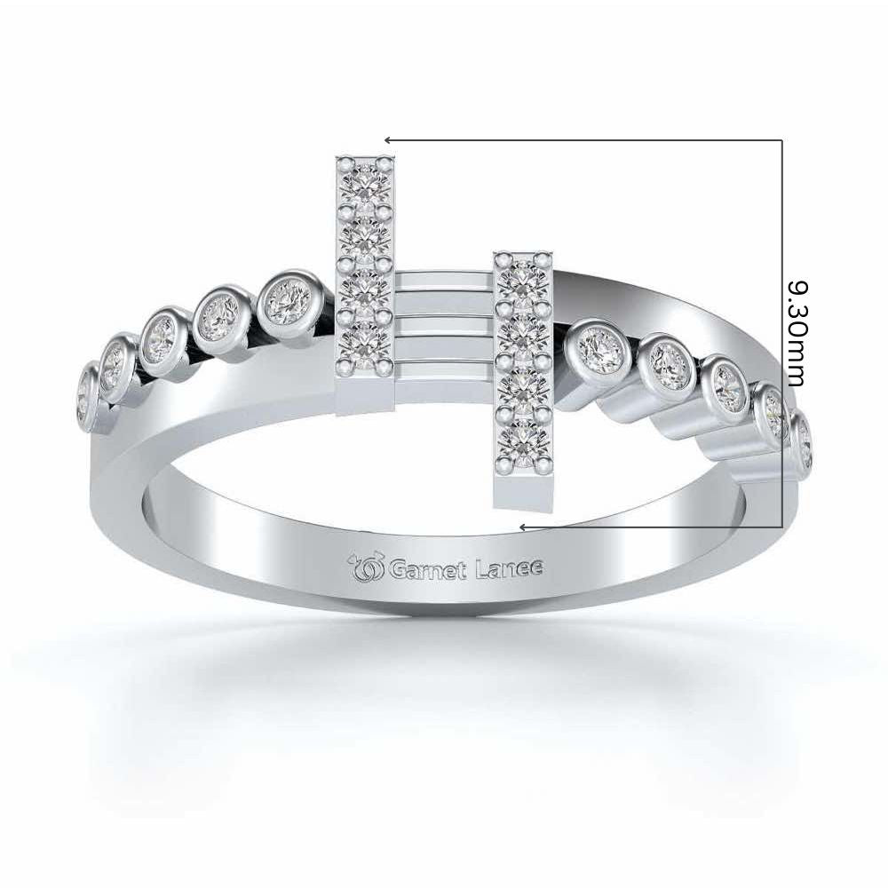 Aahana Silver Ring - White Gold - Image 5