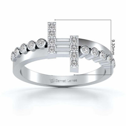 Aahana Silver Ring - White Gold - Image 5