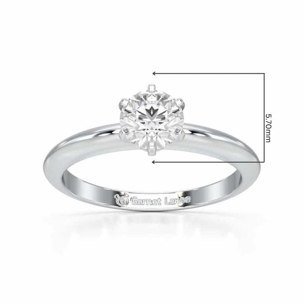 Sublime Lullaby Solitaire Ring - White Gold - Image 5