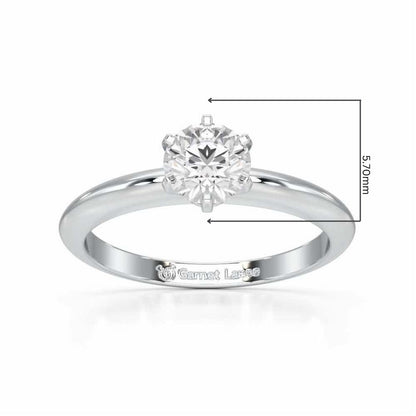 Sublime Lullaby Solitaire Ring - White Gold - Image 5