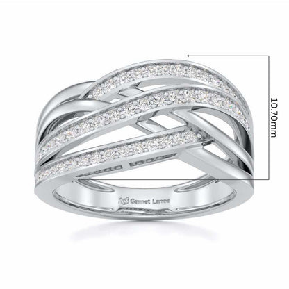 Elegant Edge Silver Ring - White Gold - Image 5