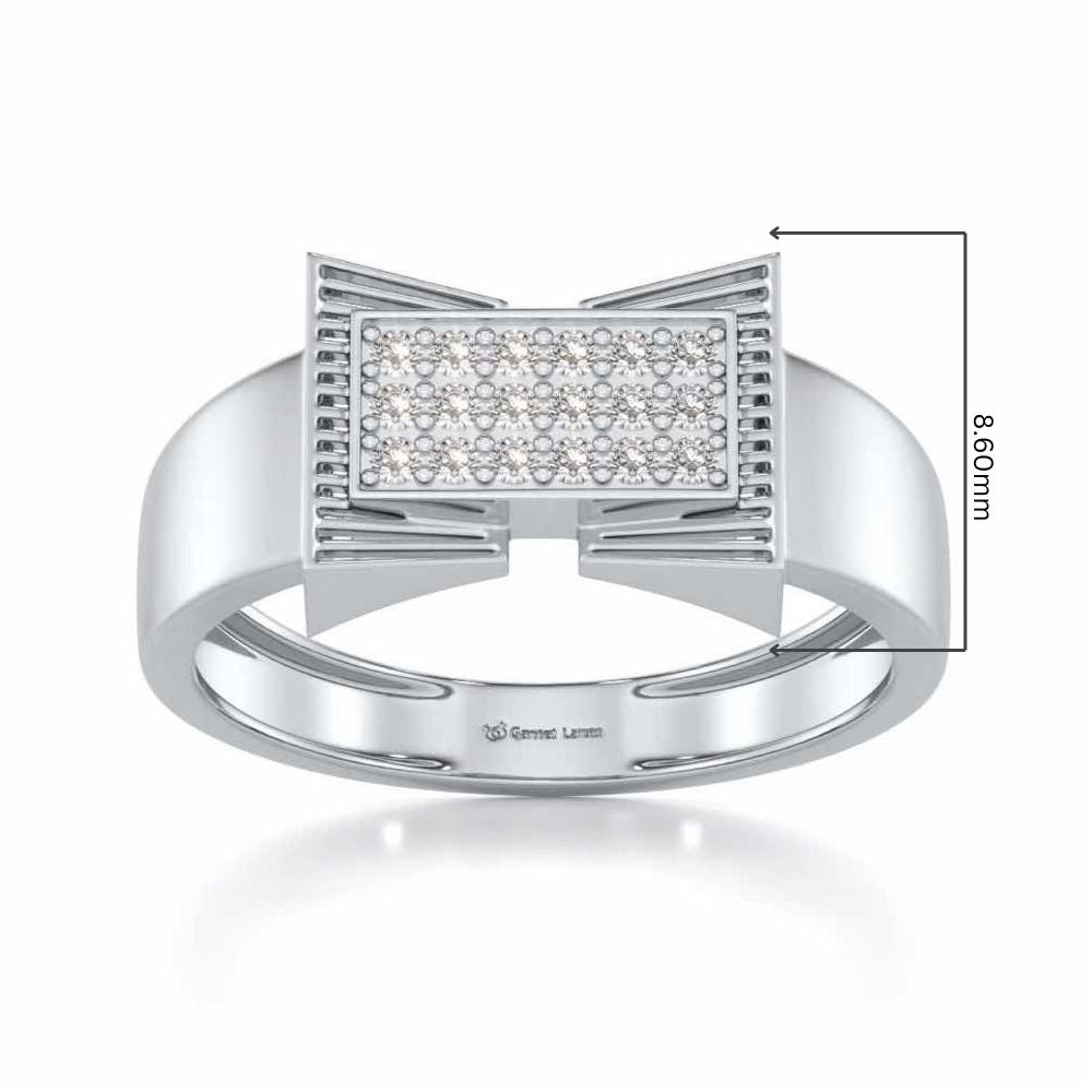 Richmond Silver Ring For Men - White Gold - Image 5