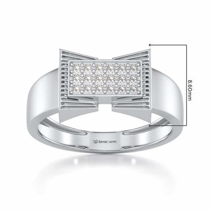 Richmond Silver Ring For Men - White Gold - Image 5