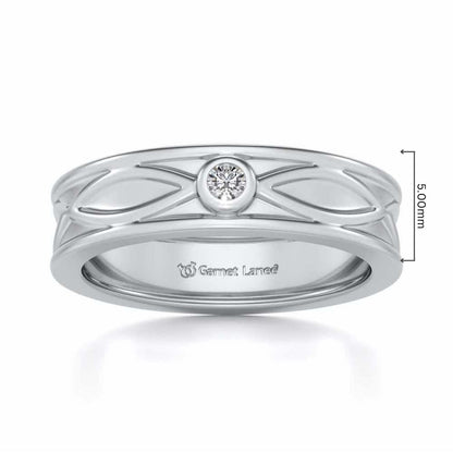 Classic Silver Band Ring - White Gold - Image 5