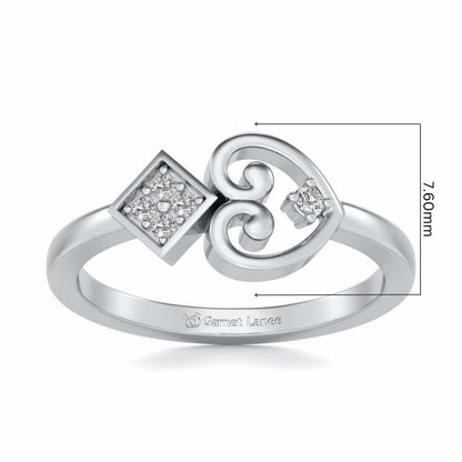 Harini Silver Ring - White Gold - Image 5