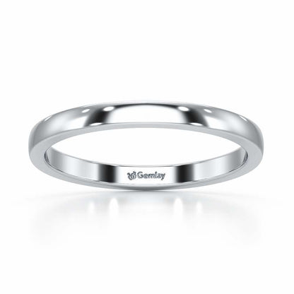 Serene Spark Stackable Silver Ring - White Gold - Image 2