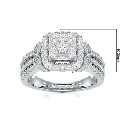 Silk Spark Silver Ring - White Gold - Image 5
