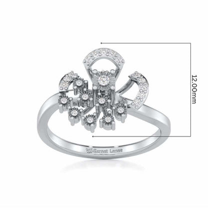 Inaya Glow Silver Ring - White Gold - Image 5