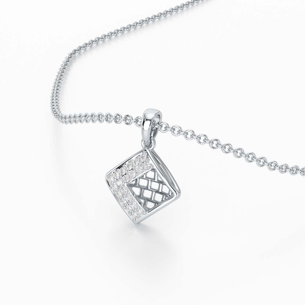 Luminous Bliss Silver Pendant - White Gold - Image 2