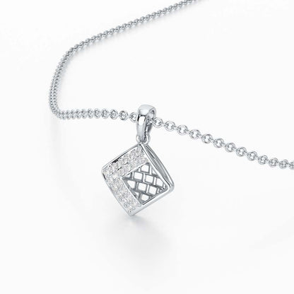 Luminous Bliss Silver Pendant - White Gold - Image 2