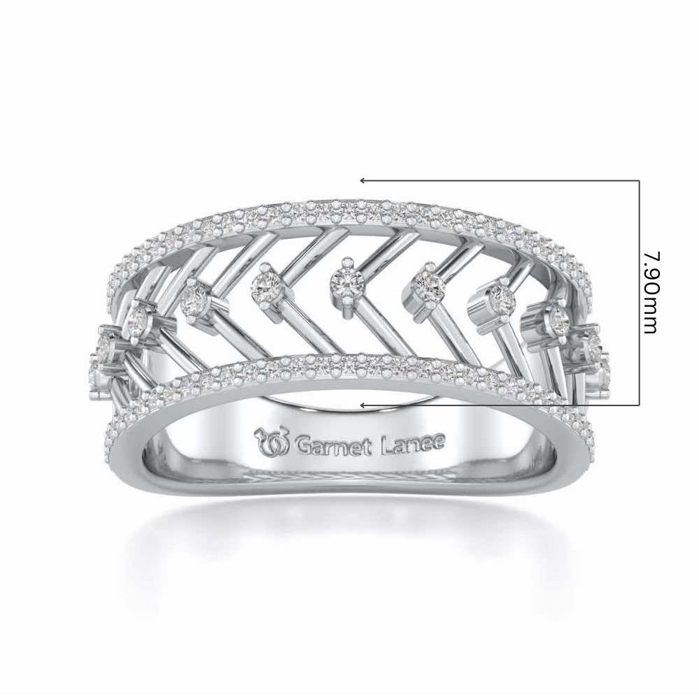 Shiny Direct Silver Band Ring - White Gold - Image 5