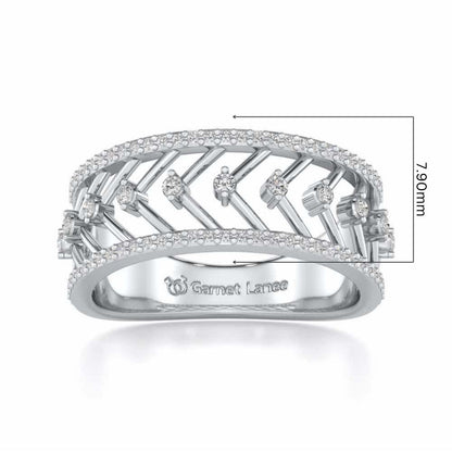 Shiny Direct Silver Band Ring - White Gold - Image 5