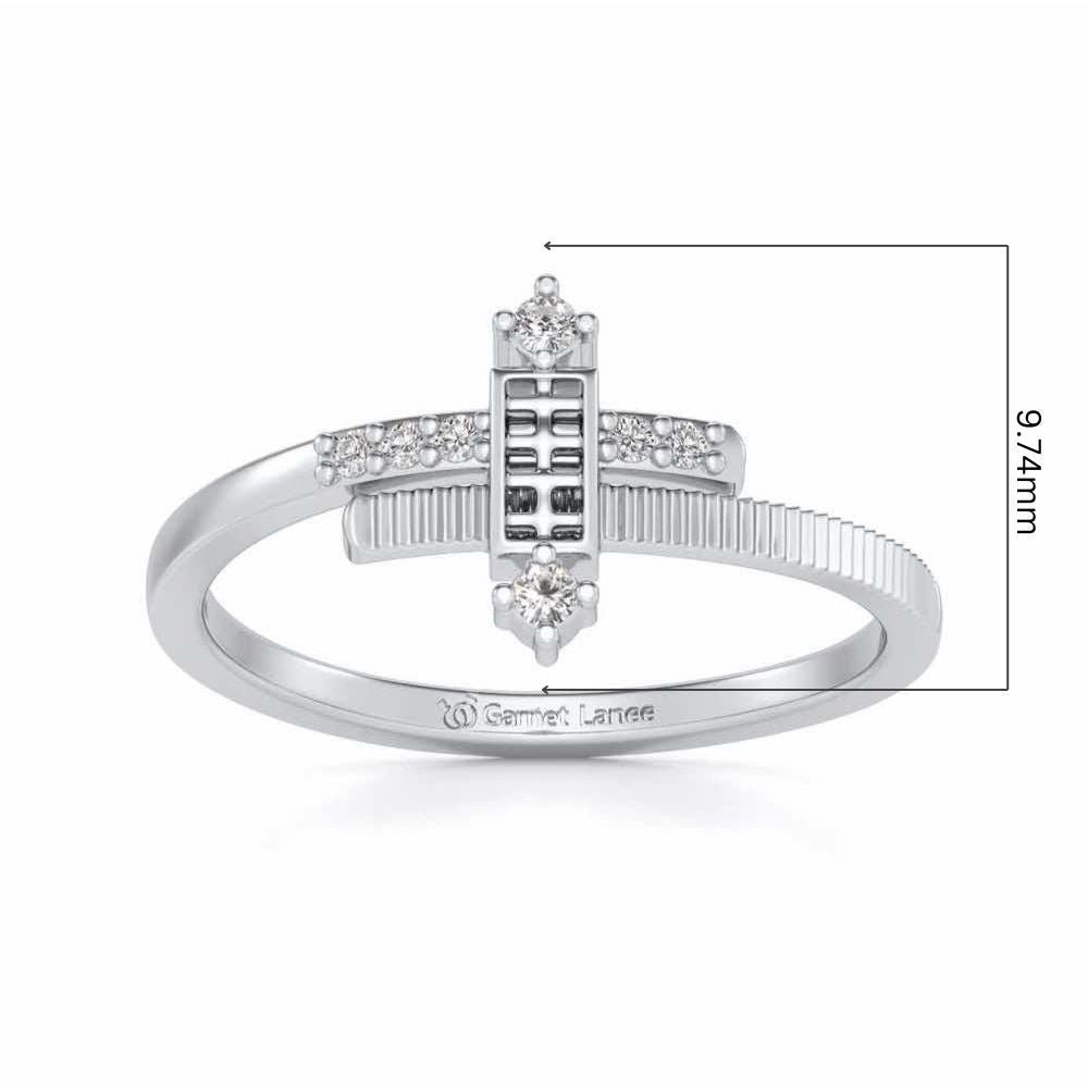 Retro Style Silver Ring - White Gold - Image 5