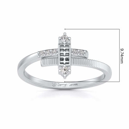 Retro Style Silver Ring - White Gold - Image 5