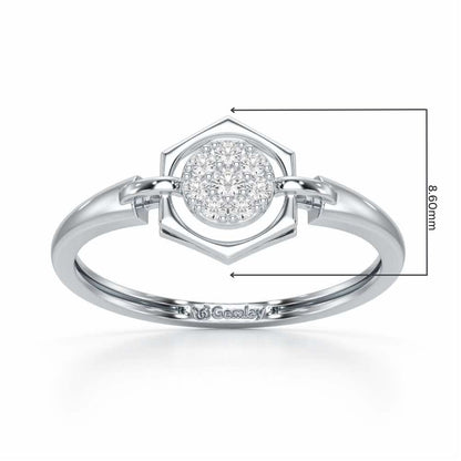 Shanya Shine Silver Ring - White Gold - Image 2