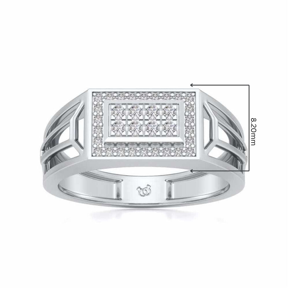 Regalius Silver Ring For Men - White Gold - Image 5