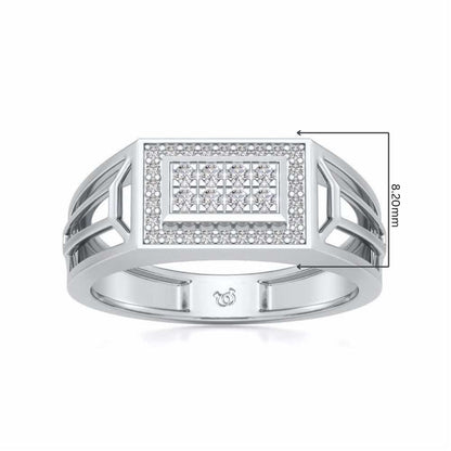 Regalius Silver Ring For Men - White Gold - Image 5