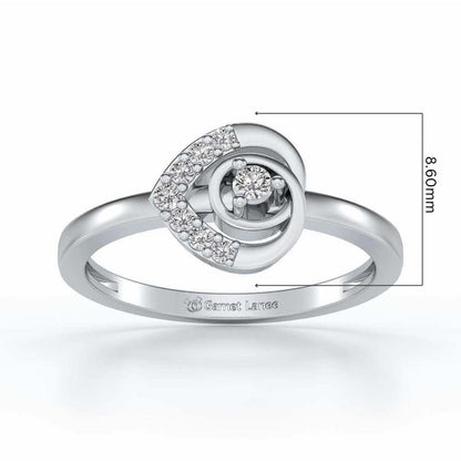 Ahana Silver Ring - White Gold - Image 5