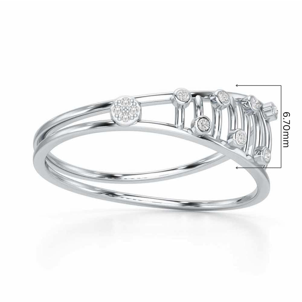 Rhyming Beauty Silver Ring - White Gold - Image 5