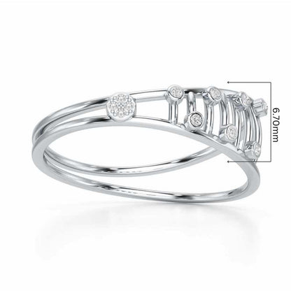 Rhyming Beauty Silver Ring - White Gold - Image 5