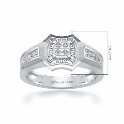 Rays Ring For Men For Men - White Gold - Image 5
