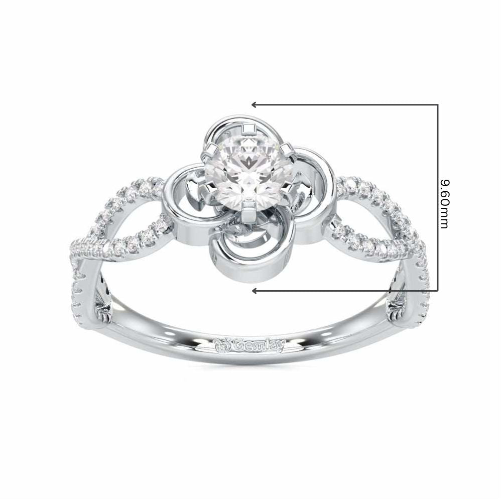 Enticing Glow Solitaire Ring - White Gold - Image 5