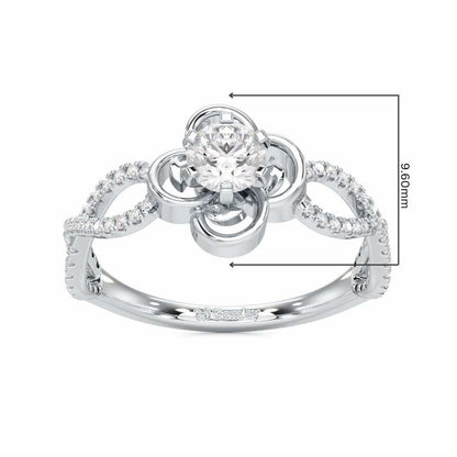 Enticing Glow Solitaire Ring - White Gold - Image 5