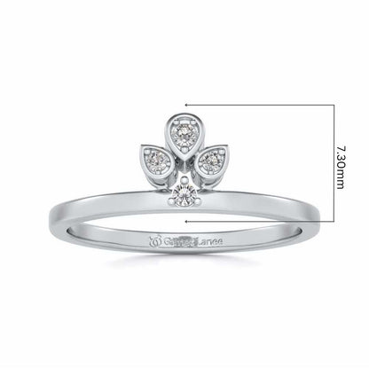 Tattva Silver Ring - White Gold - Image 5