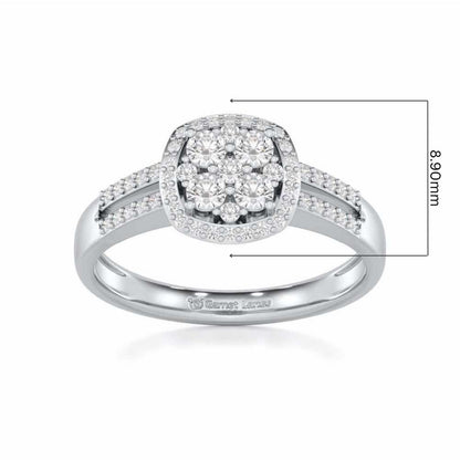 Gracious Glow Silver Ring - White Gold - Image 5
