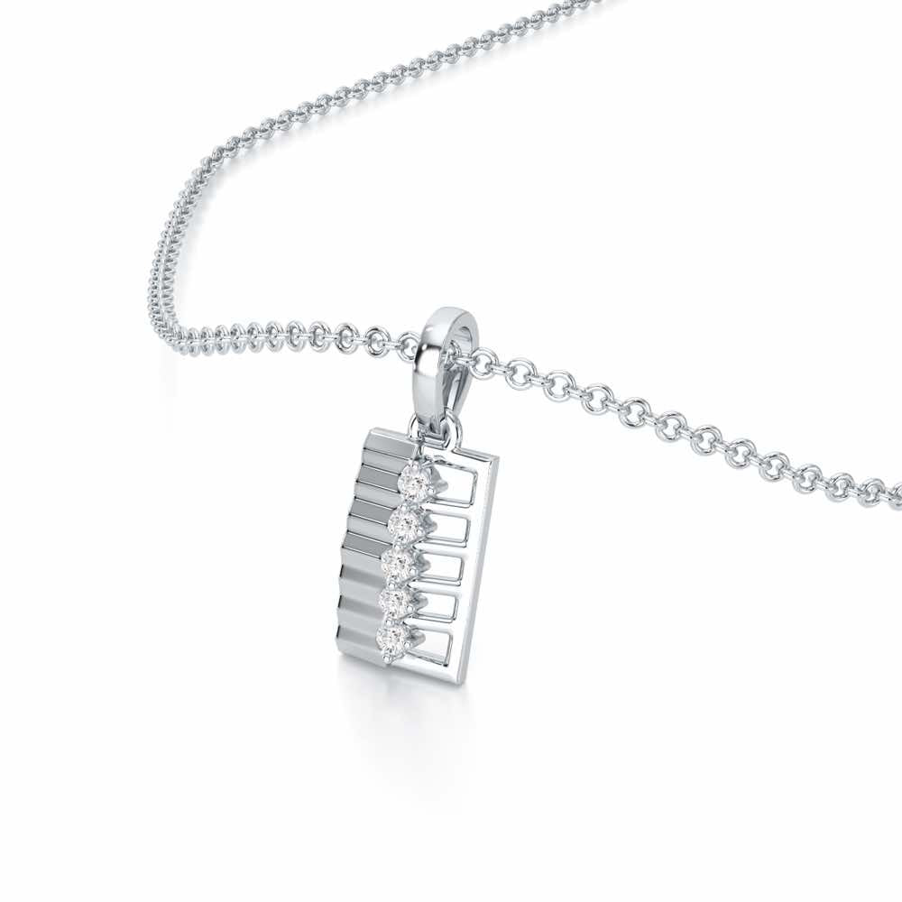 Gleam of Grace Silver Pendant - White Gold - Image 2