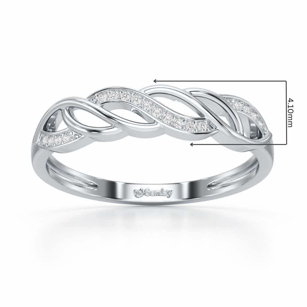Wave World Silver Ring - White Gold - Image 2