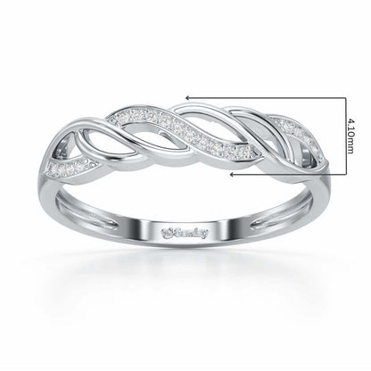Wave World Silver Ring - White Gold - Image 2