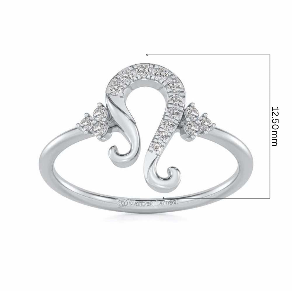 Suave Leo Silver Ring - White Gold - Image 5