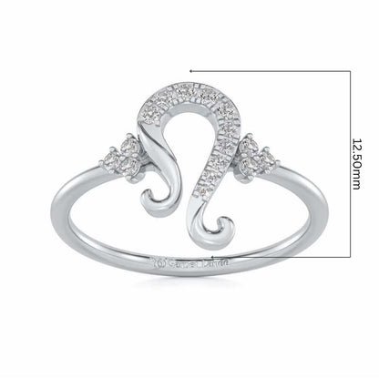 Suave Leo Silver Ring - White Gold - Image 5