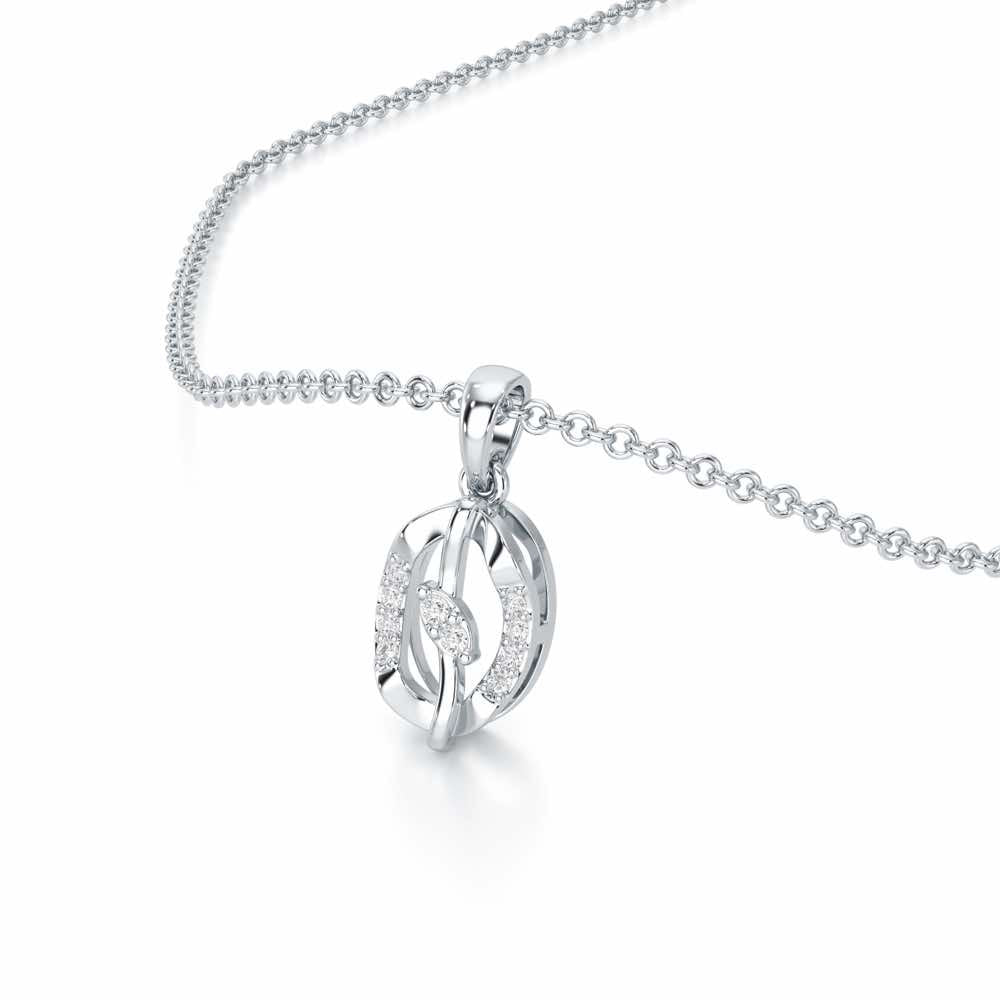 Twinkling Essence Silver Pendant - White Gold - Image 2