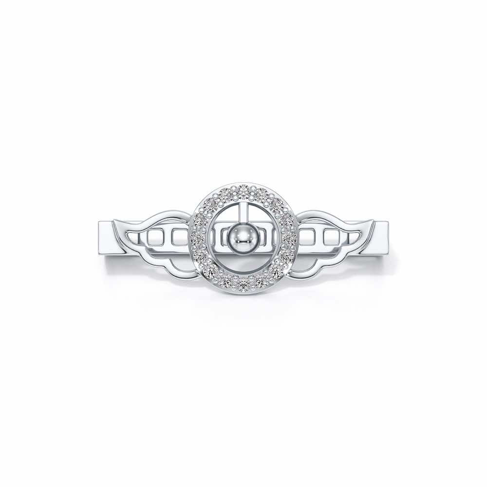 Bling Style Silver Watch Band - White Gold - Image 2