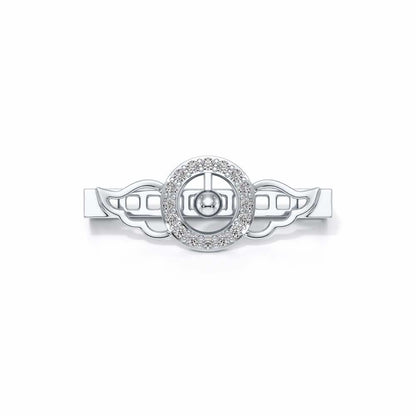 Bling Style Silver Watch Band - White Gold - Image 2
