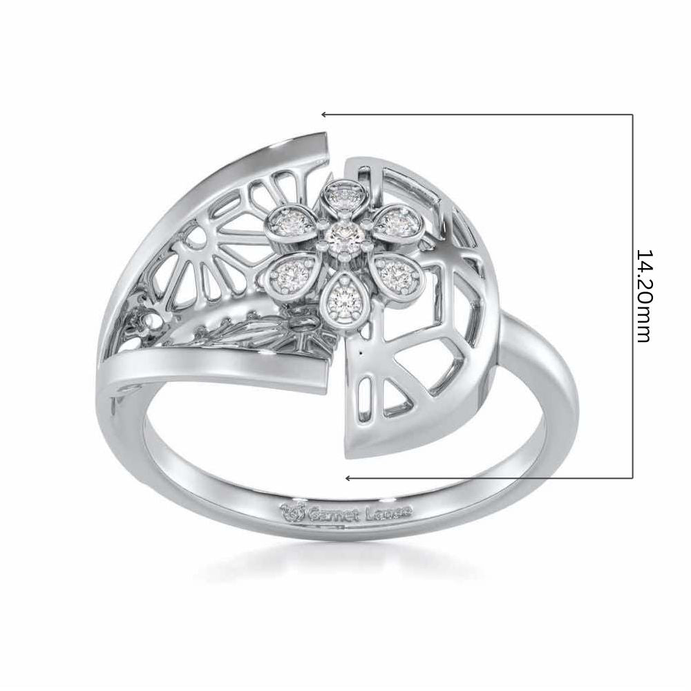 Zeal Glow Silver Ring - White Gold - Image 5