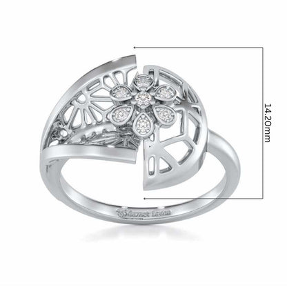 Zeal Glow Silver Ring - White Gold - Image 5