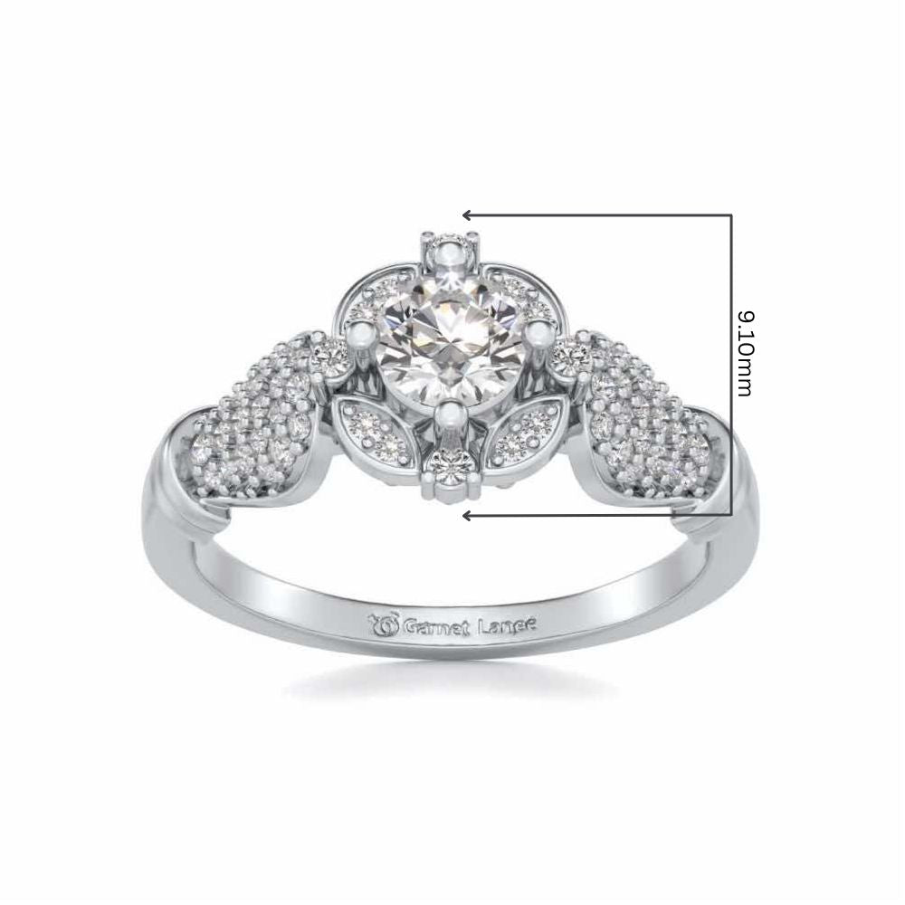 Glitter away Solitaire Silver Ring - White Gold - Image 5