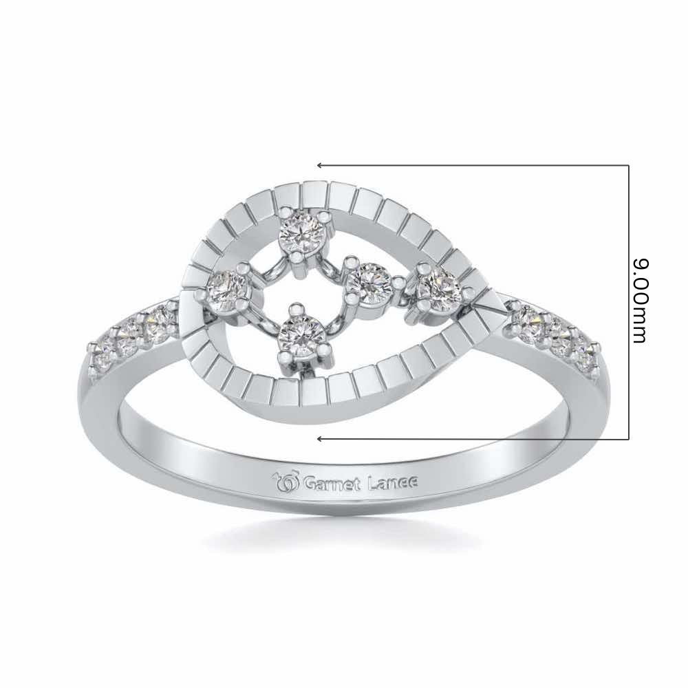 Spiked Up Silver Ring - White Gold - Image 5