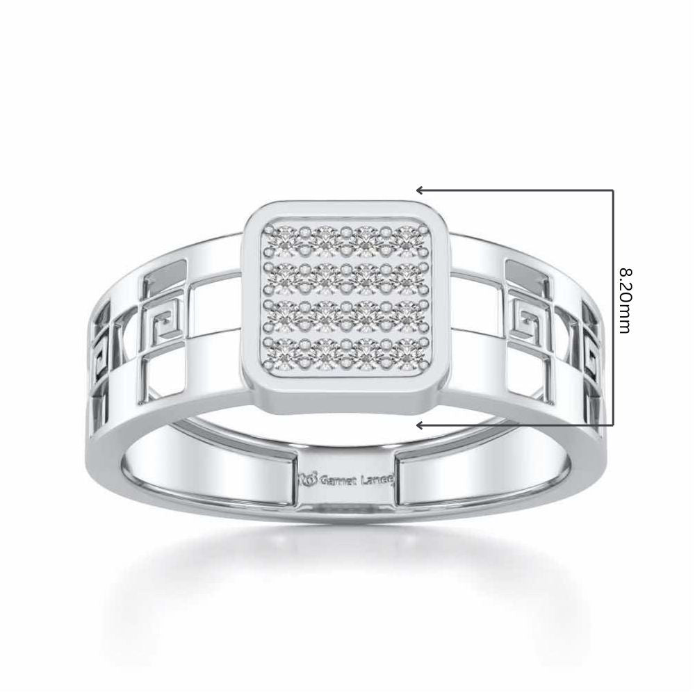 Rejoicing Silver Ring For Men - White Gold - Image 5