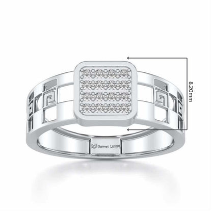 Rejoicing Silver Ring For Men - White Gold - Image 5