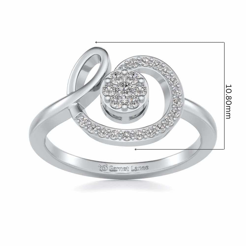 Whisper Silver Ring - White Gold - Image 5