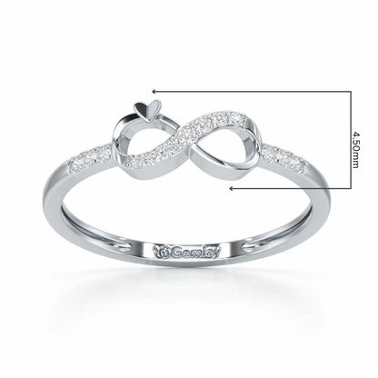 Eternity Silver Ring - White Gold - Image 2